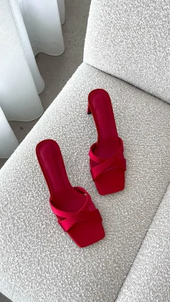 Kelsie Heels - Saffron Satin