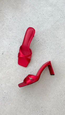 Kelsie Heels - Saffron Satin