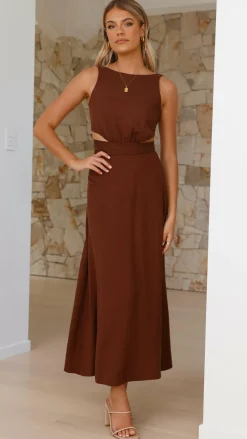 Kimberley Maxi Dress - Chocolate