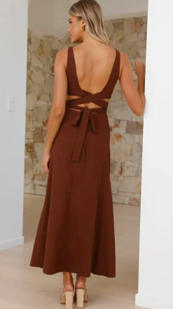 Kimberley Maxi Dress - Chocolate