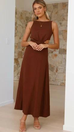 Kimberley Maxi Dress - Chocolate