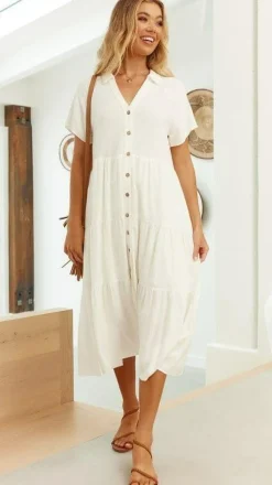 Kimberly Midi Dress - White