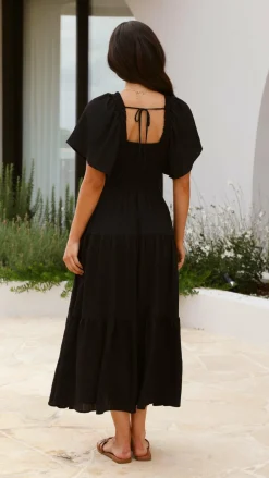 Lainey Midi Dress - Black