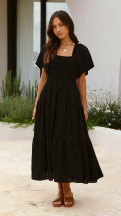 Lainey Midi Dress - Black