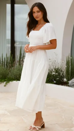 Lainey Midi Dress - White