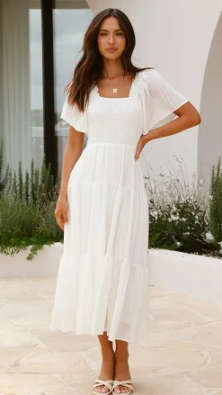 Lainey Midi Dress - White