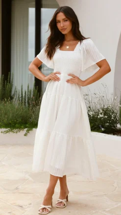 Lainey Midi Dress - White