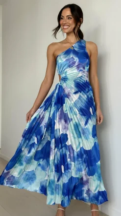 Laken Maxi Dress - Blue Floral