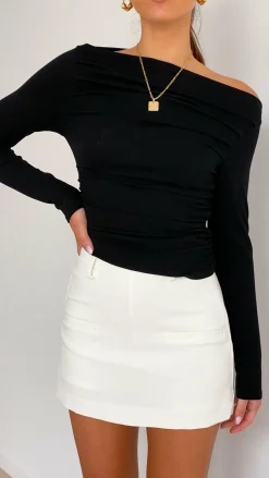 Lakin Long Sleeve Top - Black