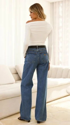 Lakin Long Sleeve Top - White