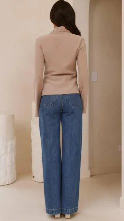 Lani Open Front Top - Latte