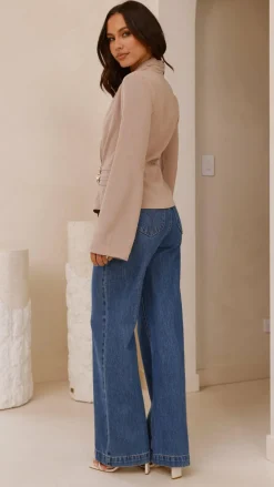 Lani Open Front Top - Latte