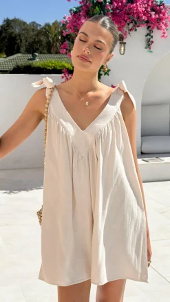 Lanna Mini Dress - Beige