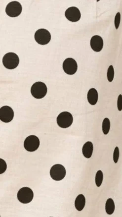 Laolani Button Up Vest Top - Oat Black Polka