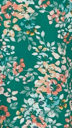 Laury Midi Dress - Green Floral
