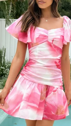 Laury Mini Dress - Pink Floral