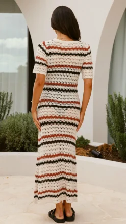 Laylani Maxi Dress - Natural Stripe