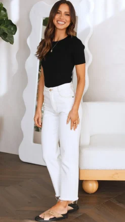 Laylin Ribbed Top - Black