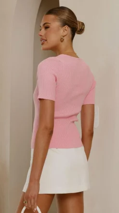 Laylin Ribbed Top - Pink