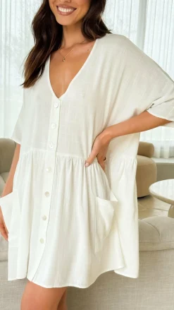 Leah Mini Dress - White