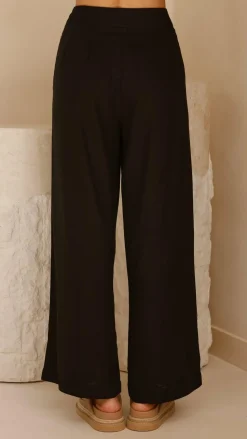 Lexi Linen Pants - Black