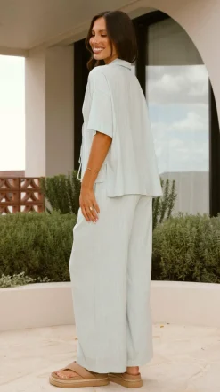 Lexi Linen Pants - Blue