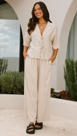 Lexi Linen Pants - Natural