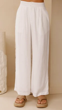 Lexi Linen Pants - White