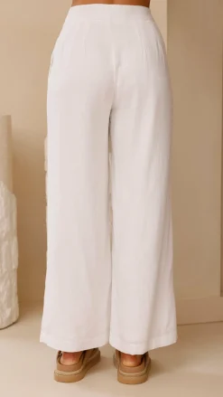 Lexi Linen Pants - White