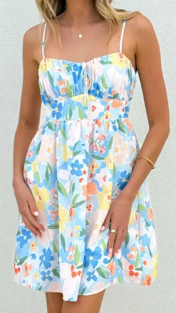 Lia Mini Dress - Blue Summer