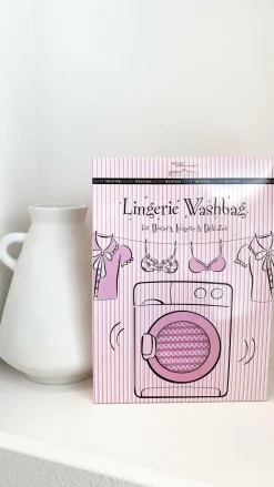 Lingerie Wash Bag - Pink/White