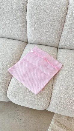 Lingerie Wash Bag - Pink/White