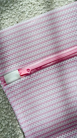 Lingerie Wash Bag - Pink/White