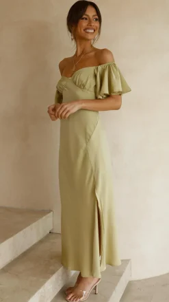 Louisa Midi Dress - Olive