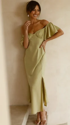 Louisa Midi Dress - Olive