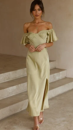 Louisa Midi Dress - Olive