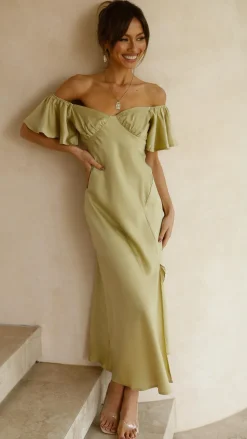 Louisa Midi Dress - Olive