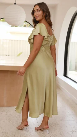 Louisa Midi Dress - Olive