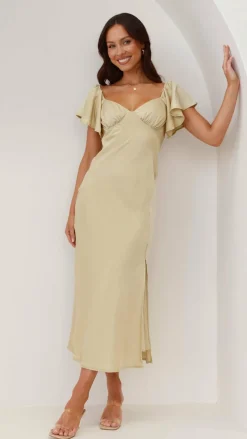 Louisa Midi Dress - Olive