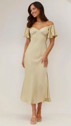 Louisa Midi Dress - Olive