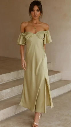 Louisa Midi Dress - Olive