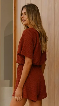 Loula Playsuit - Rust