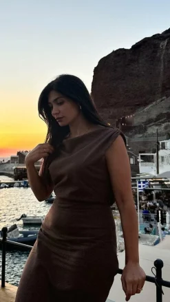 Luci Maxi Dress - Brown