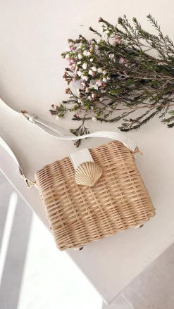 Lucinda Straw Shell Bag