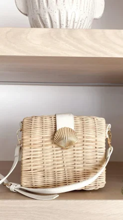 Lucinda Straw Shell Bag