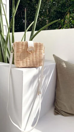 Lucinda Straw Shell Bag