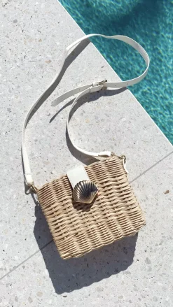 Lucinda Straw Shell Bag