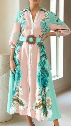 Macy Midi Dress - Willow Print