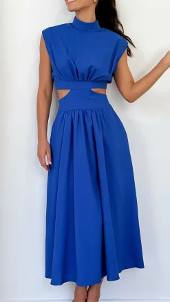 Maddison Midi Dress - Blue