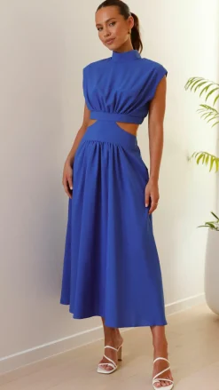 Maddison Midi Dress - Blue